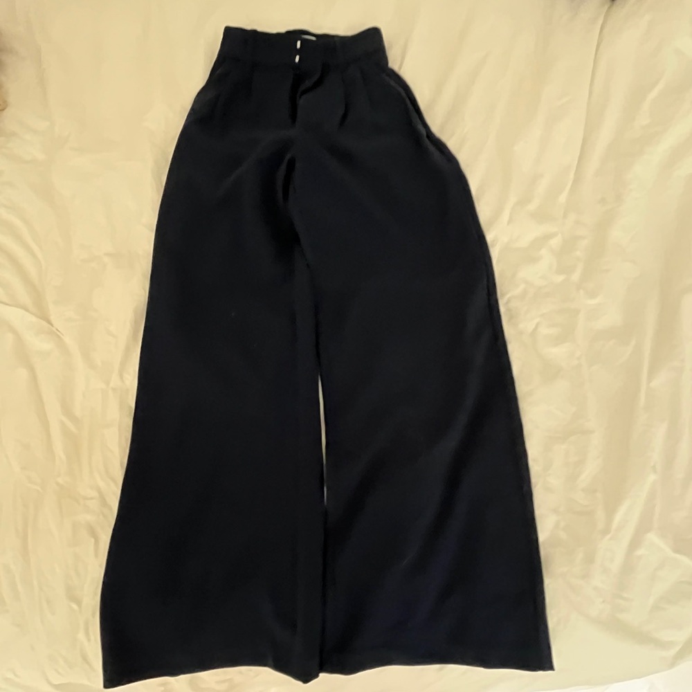 Navy Tailored wide leg pant